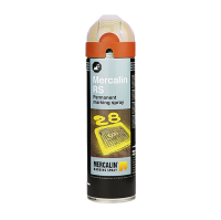 Marking spray, all weather, oranje, 500ml, Mercalin