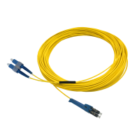 Patchkabel duplex SM, LC/PC(uni)-SC/PC, 2.0mm, 19m, Huber+Suhner