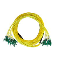 Breakout kabel, 24-voudig, SM, G657A1, LC/APC (fanout lengte 1.6m)-LC/APC (fanout lengte 1.6m), CPR Dca, geel, 15m