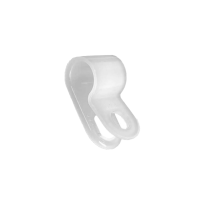 P-clip beugel, 1/4 inch, clipdikte 1.1mm, transparant, zak 100st