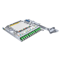 LISA fibertray, SM, 12x SC/APC simplex, 12x pigtails, TIA, heatshrink
