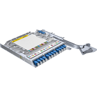 LISA fibertray, SM, 12x LC/PC duplex, 24x pigtails, TIA, heatshrink