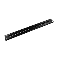 Frontplaat patchpaneel, 1HE, 24x SC simplex, 19 inch, zwart, Fibrain