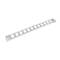 Frontplaat patchpaneel, 1HE, 12 gats, 24x SC duplex, 19 inch, grijs, Fibrain