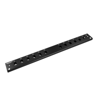 Frontplaat patchpaneel, 1HE, 12x SC simplex, 19 inch, zwart, Fibrain