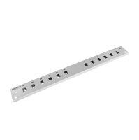 Frontplaat patchpaneel, 1HE, 12x SC simplex, 19 inch, grijs, Fibrain