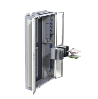 LISA rack, CDR 900, 47HE, geperforeerde deur links en rechts, zwart