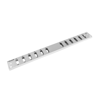 Frontplaat patchpaneel, 1HE, 12x SC duplex, 19 inch, grijs, Fibrain