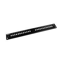 Frontplaat patchpaneel, 1HE, 24x ST, 19 inch, zwart, Fibrain