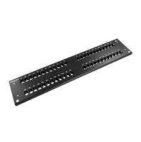 Frontplaat patchpaneel, 2HE, 48x SC simplex, 19 inch, zwart, Fibrain