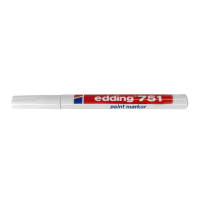 Permanent marker, 2mm, wit