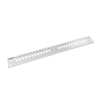 Frontplaat patchpaneel, 1HE, 24x ST, 19 inch, grijs, Fibrain
