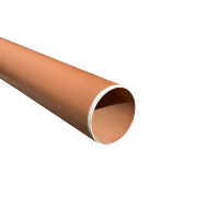 PVC buis, SN8, 110mm, zonder mof, 5m, oranje