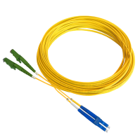 Patchkabel duplex SM, E2000/APC-LC/PC, 2.0mm, 14m, Huber+Suhner