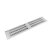 Frontplaat patchpaneel, 2HE, 72x SC simplex, 19 inch, grijs, Fibrain