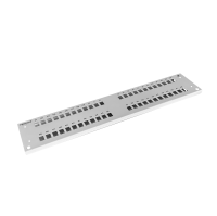 Frontplaat patchpaneel, 2HE, 48x SC simplex, 19 inch, grijs, Fibrain