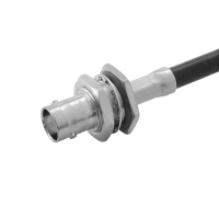 Connector, recht bulkhead, 50 Ohm, BNC/female, Huber+Suhner (24 BNC-50-4-10/133NE)