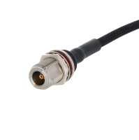 Connector, recht bulkhead, RVS, 50 Ohm, N/female, Huber+Suhner (24 N-50-4-21/199_N)