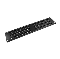 Frontplaat patchpaneel, 2HE, 72x SC simplex, 19 inch, zwart, Fibrain
