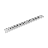 Frontplaat patchpaneel, 1HE, 24x SC simplex, 19 inch, grijs, Fibrain