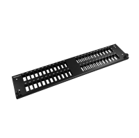 Frontplaat patchpaneel, 2HE, 48x SC duplex, 19 inch, zwart, Fibrain