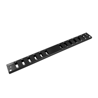 Frontplaat patchpaneel, 1HE, 12x SC duplex, 19 inch, zwart, Fibrain