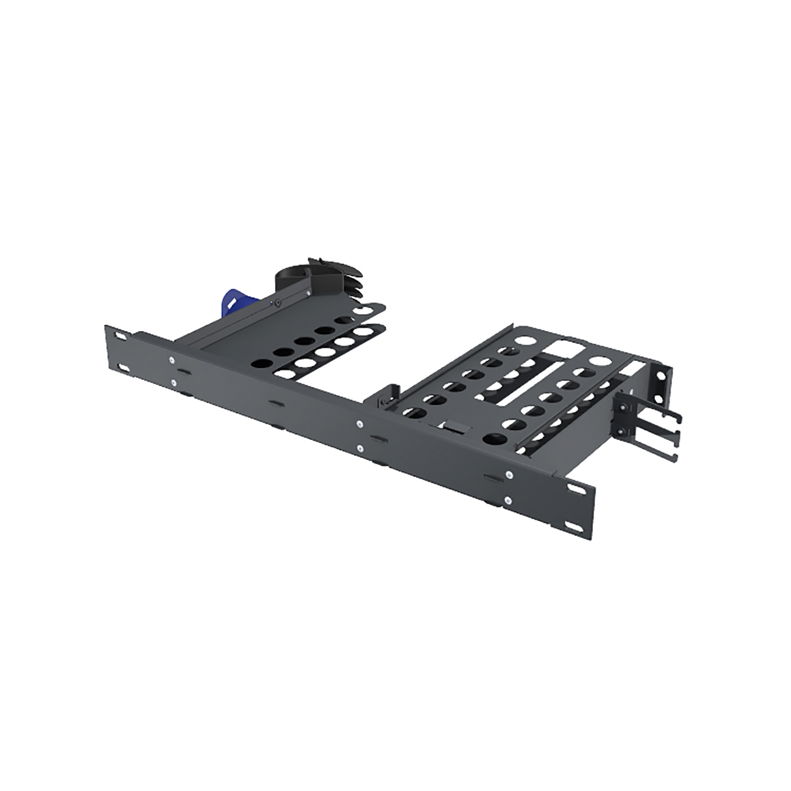 LISA chassis, 1HE, zwart