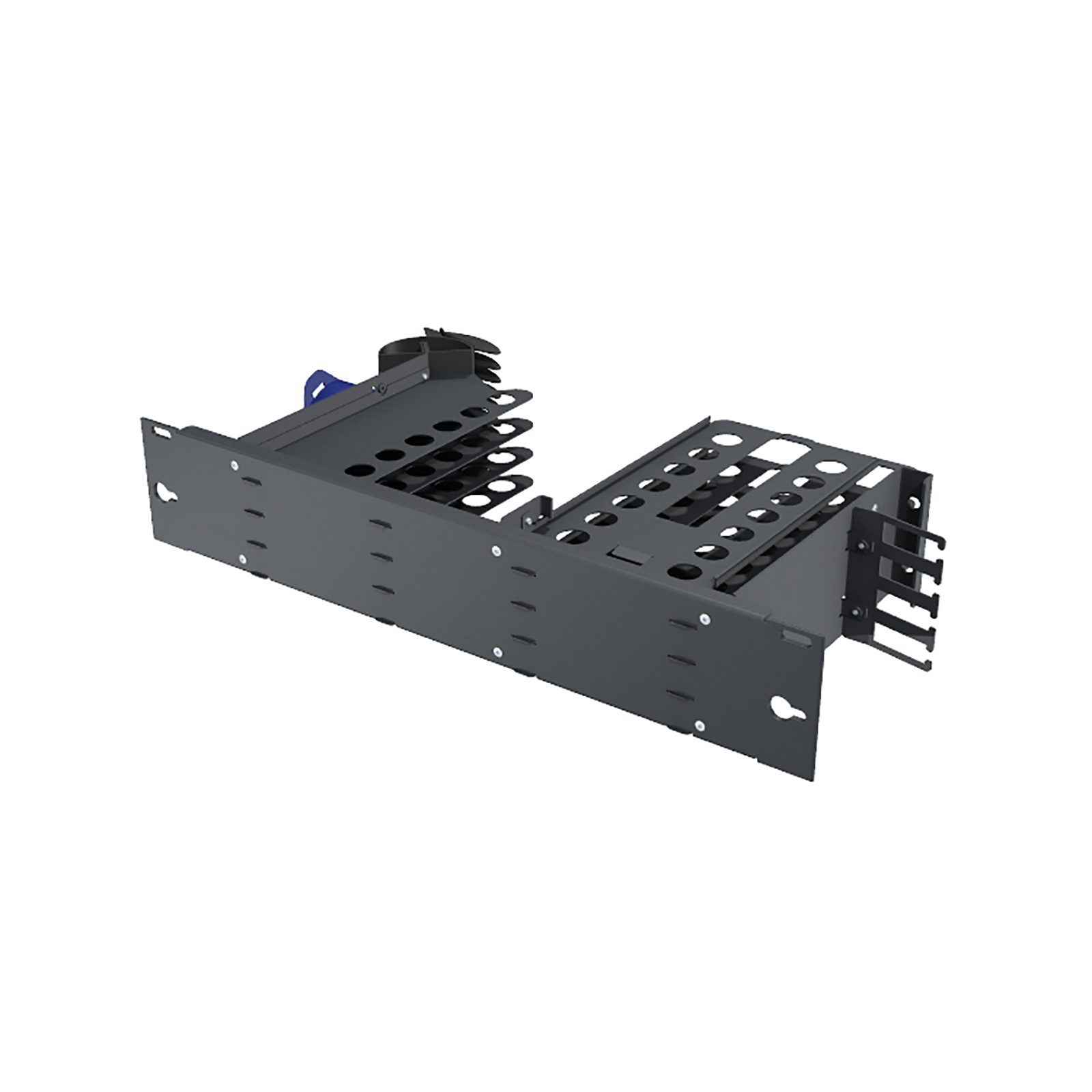 LISA chassis, 2HE, zwart