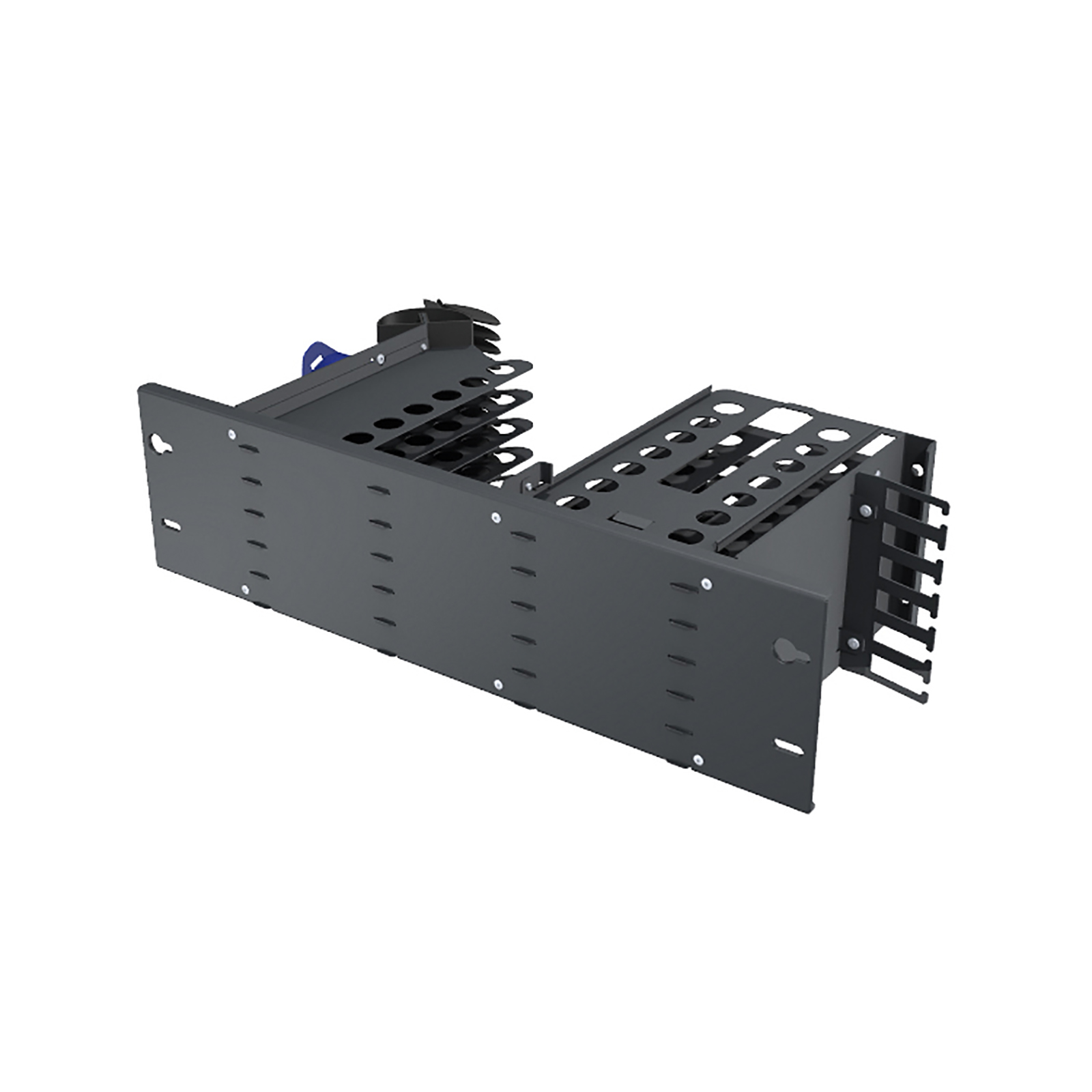 LISA chassis, 3HE, zwart