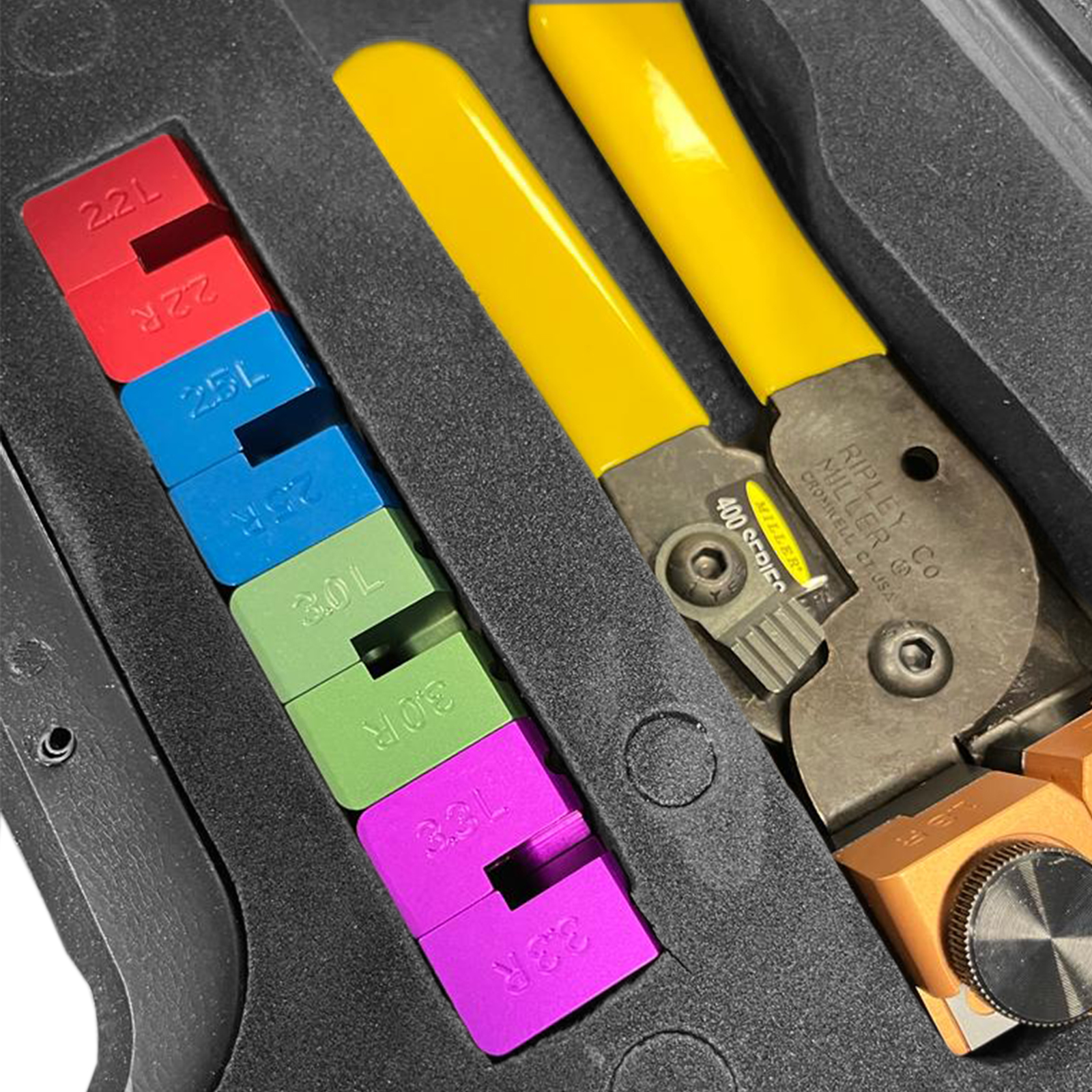 Kabelstripper, 400-kit, 1.8/2.2/2.5/3.0/3.3mm, Ripley Miller