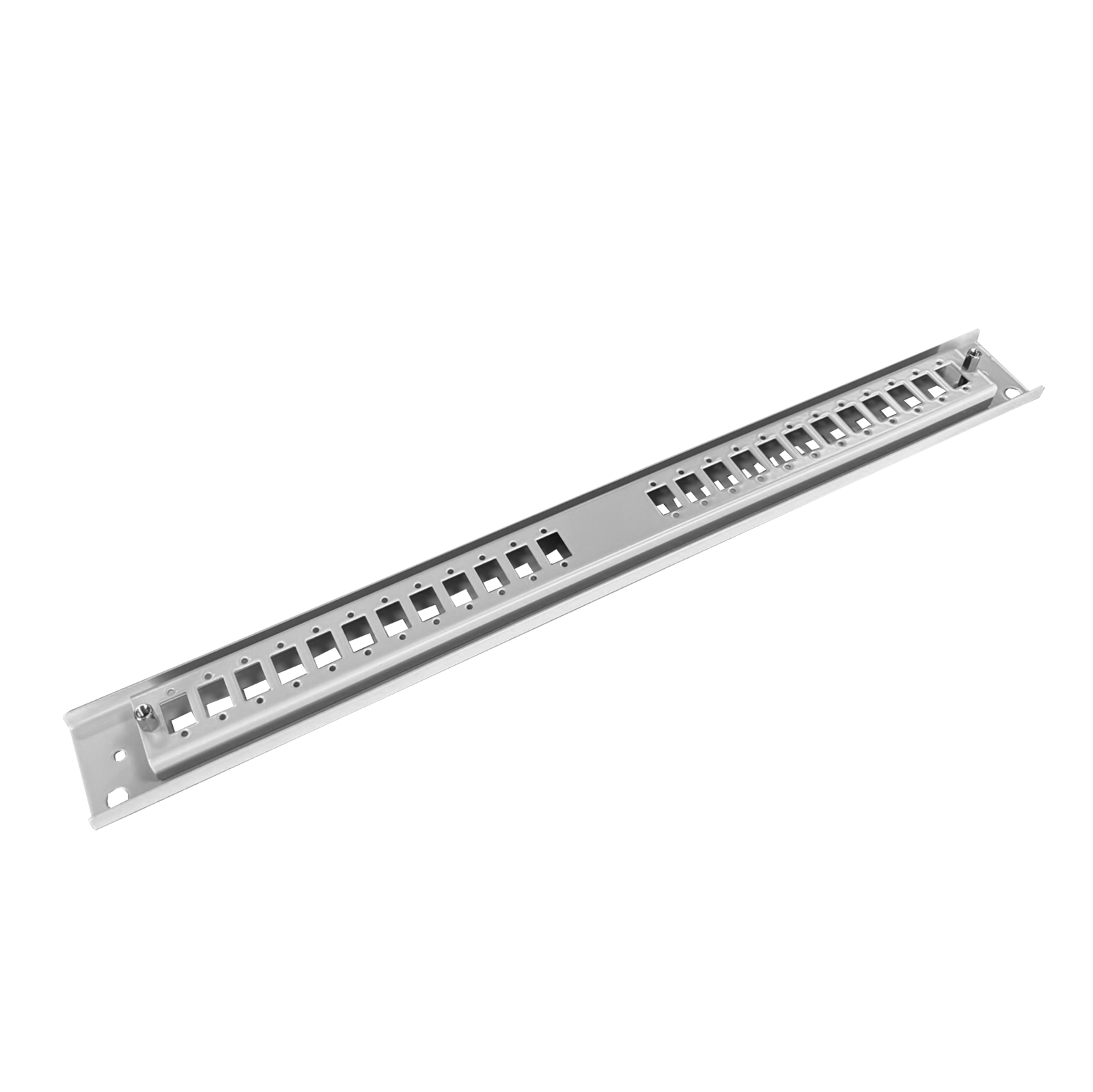 Frontplaat patchpaneel, 1HE, 24x SC simplex, 19 inch, grijs, Fibrain