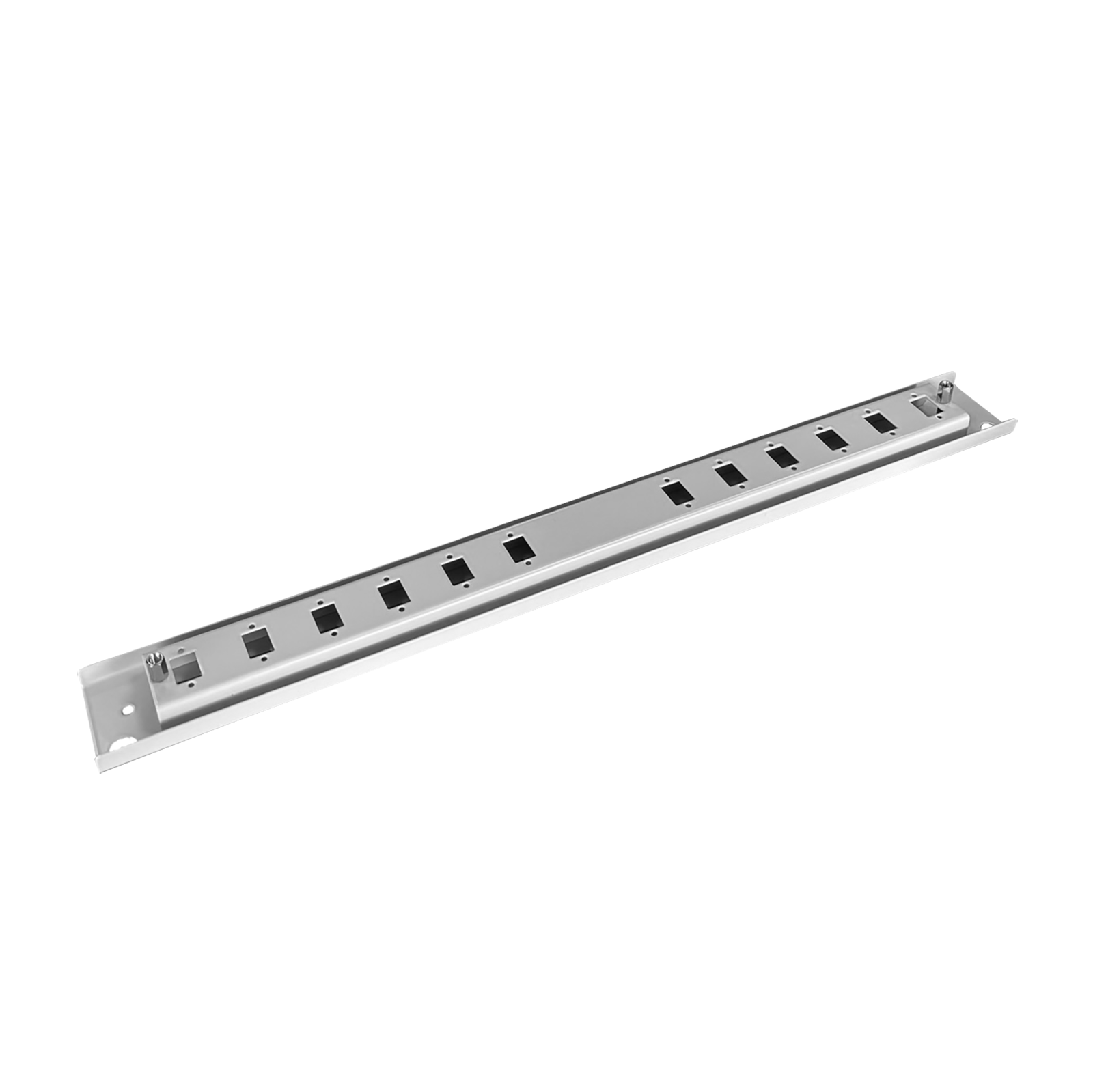 Frontplaat patchpaneel, 1HE, 12x SC simplex, 19 inch, grijs, Fibrain
