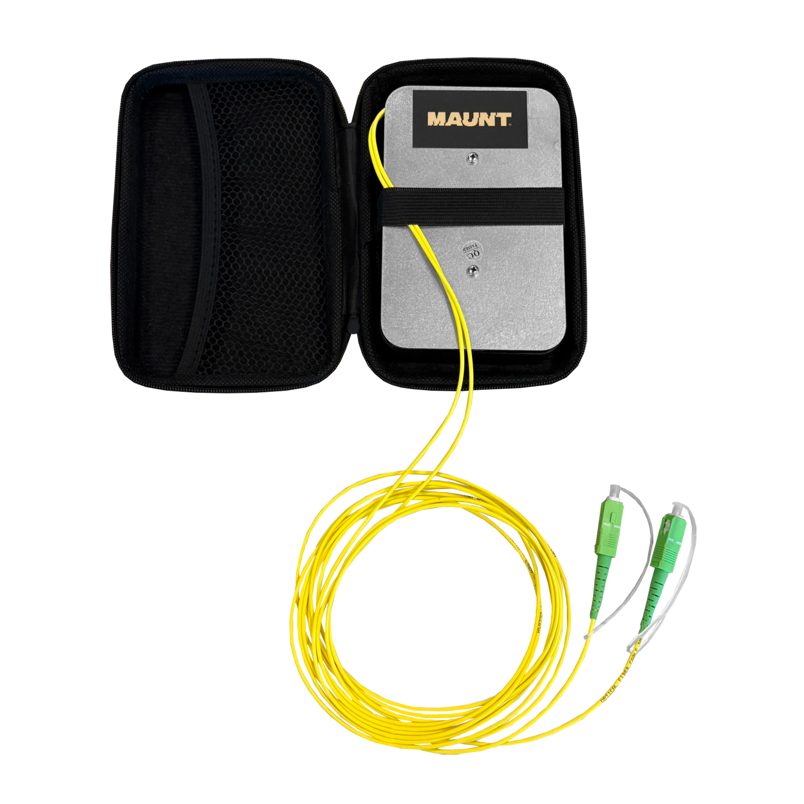 Voor-/naspanhaspel set, gekalibreerd, 1x 1000m, SC/PC-LC/APC & 1x 1000m, SC/APC-SC/APC, SM, 2.0mm, 5m