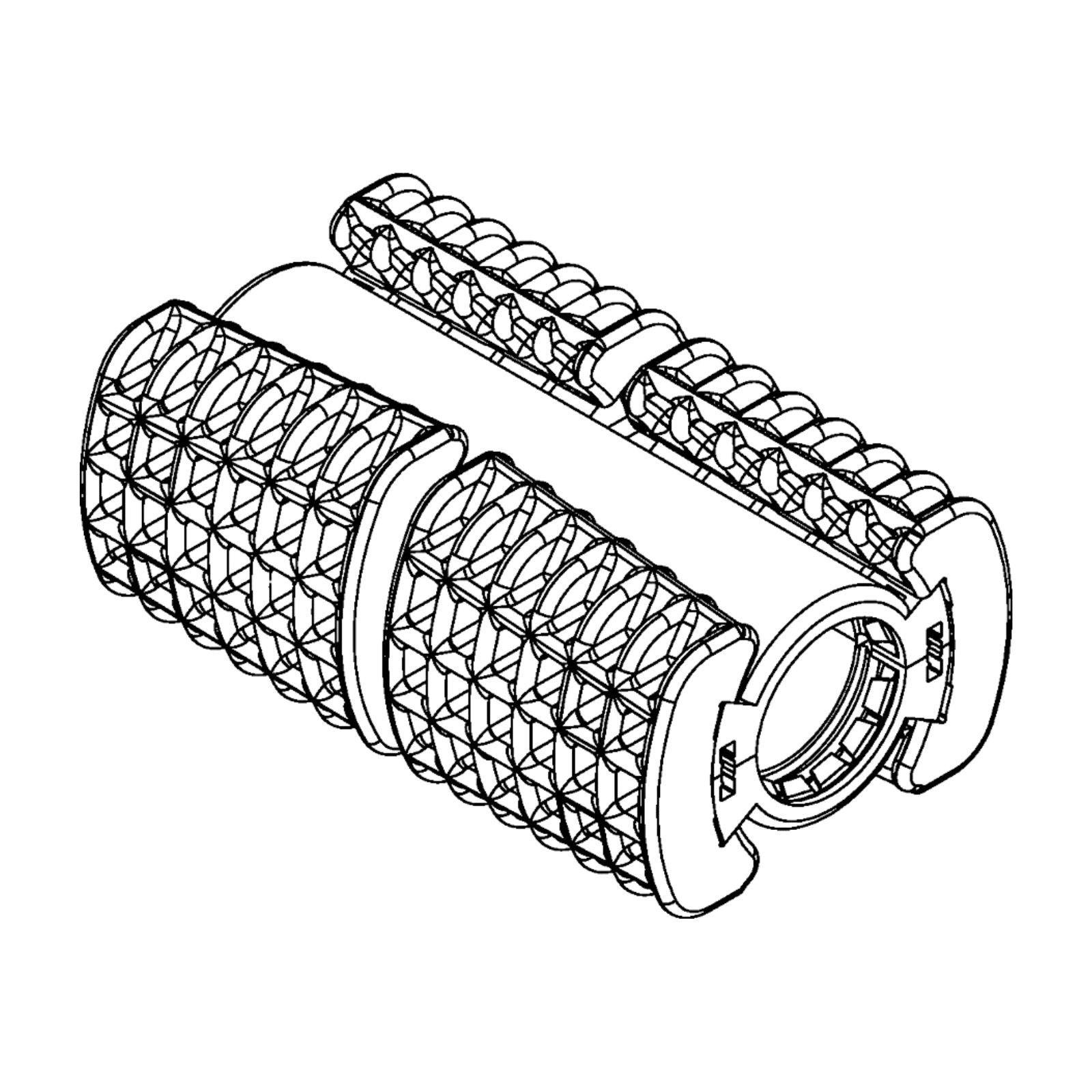 Koppeling, deelbaar, 32mm, EBM, Gabocom